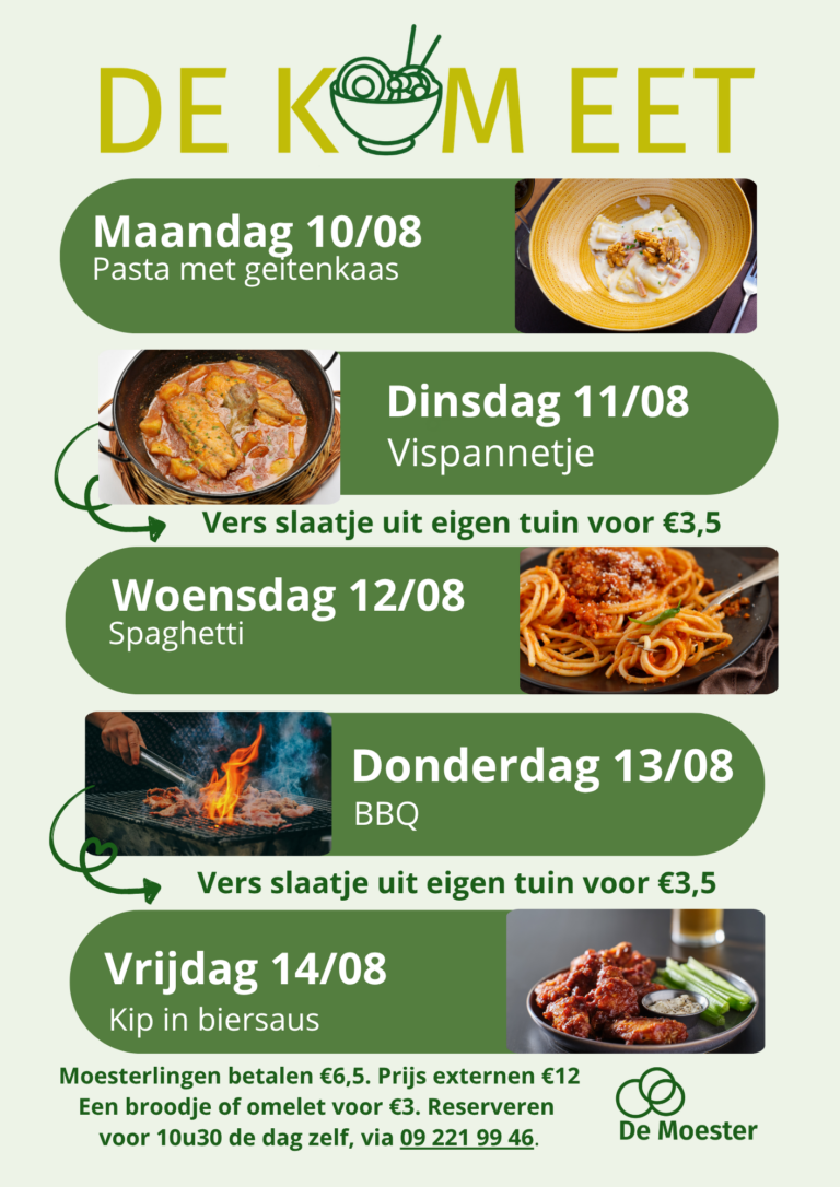 Menu + slaatje