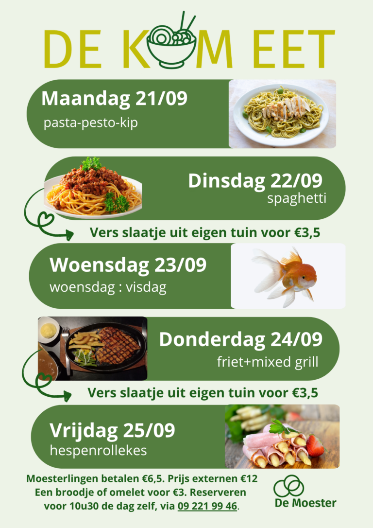 Menu + slaatje