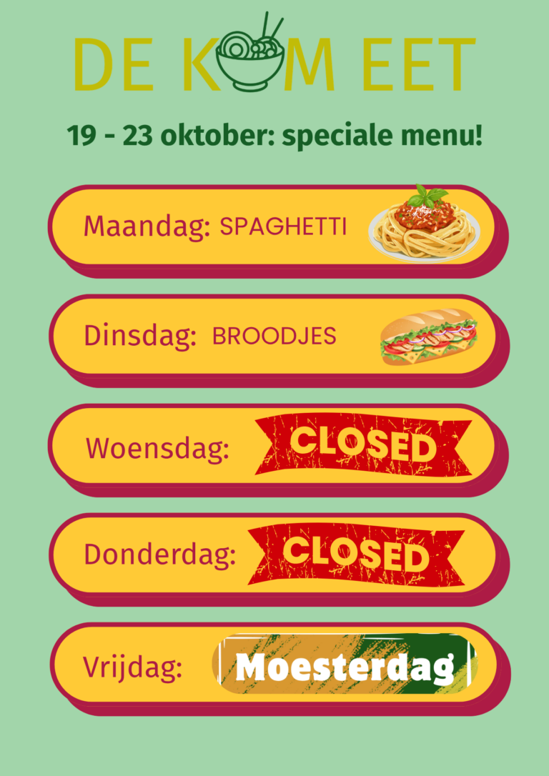 speciale menu congresweek